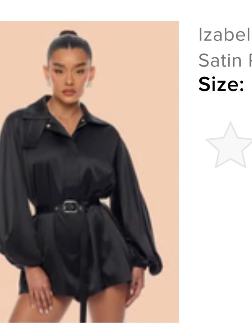 Black Satin Belted Romper
